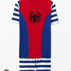 Hanna Andersson Marvel Spider-Man Hanna Short Jams Red and Blue Unisex Sz 6-7
